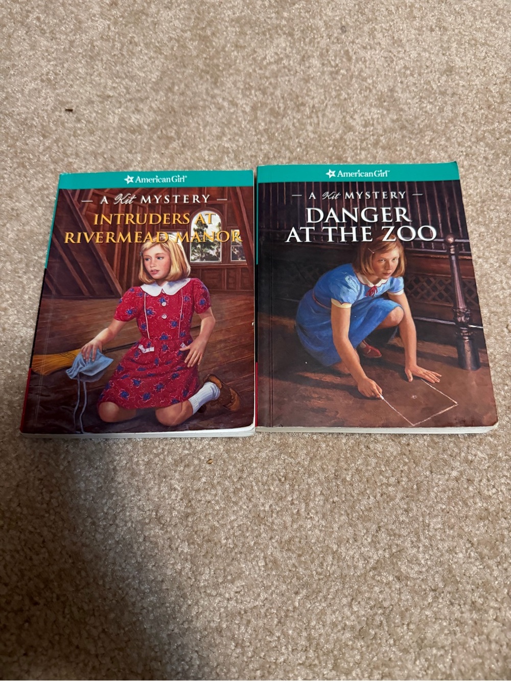 Lot of 2 paperbacks from the American Girl Mystery series Kit